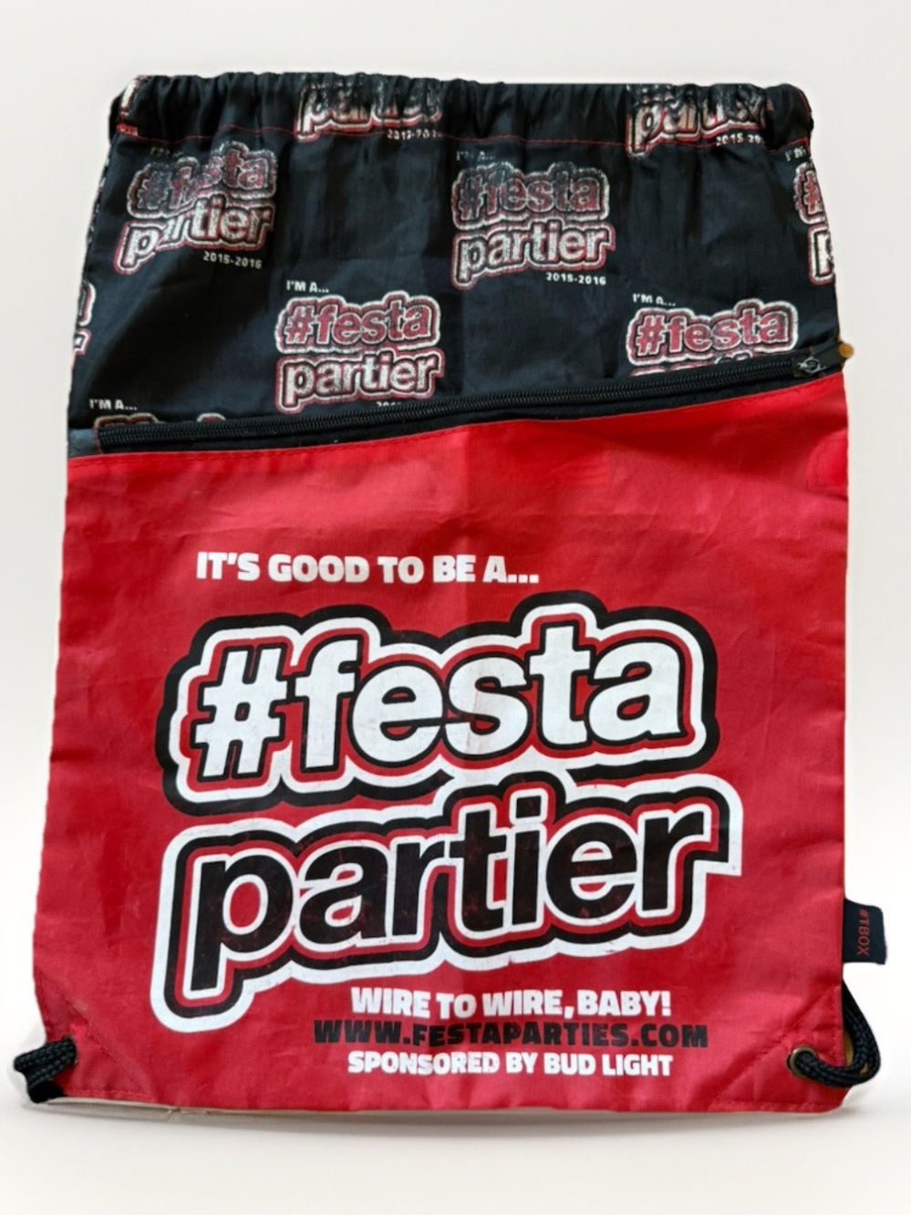 Festa Partier Unisex Drawstring Bagpack Sackpack Foldable Portable Gym Zipped